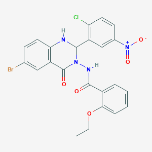 N-[6-bromo-2-(2-chloro-5-nitrophenyl)-4-oxo-1,4-dihydroquinazolin-3(2H)-yl]-2-ethoxybenzamide