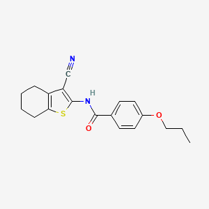 N-(3-cyano-4,5,6,7-tetrahydro-1-benzothiophen-2-yl)-4-propoxybenzamide