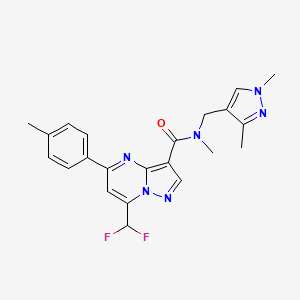 7-(difluoromethyl)-N-[(1,3-dimethyl-1H-pyrazol-4-yl)methyl]-N-methyl-5-(4-methylphenyl)pyrazolo[1,5-a]pyrimidine-3-carboxamide