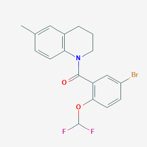 [5-bromo-2-(difluoromethoxy)phenyl](6-methyl-3,4-dihydroquinolin-1(2H)-yl)methanone