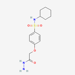 molecular formula C14H21N3O4S B10958467 N-cyclohexyl-4-(2-hydrazinyl-2-oxoethoxy)benzenesulfonamide 