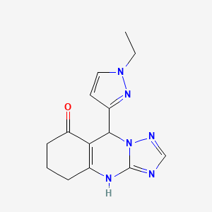 9-(1-ethyl-1H-pyrazol-3-yl)-5,6,7,9-tetrahydro[1,2,4]triazolo[5,1-b]quinazolin-8(4H)-one