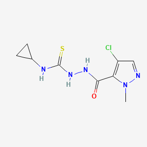 2-[(4-chloro-1-methyl-1H-pyrazol-5-yl)carbonyl]-N-cyclopropylhydrazinecarbothioamide