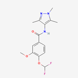 4-(difluoromethoxy)-3-methoxy-N-(1,3,5-trimethyl-1H-pyrazol-4-yl)benzamide