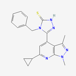 4-benzyl-5-(6-cyclopropyl-1,3-dimethyl-1H-pyrazolo[3,4-b]pyridin-4-yl)-4H-1,2,4-triazole-3-thiol