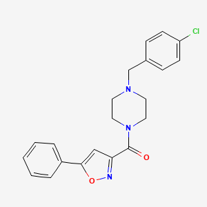 [4-(4-Chlorobenzyl)piperazin-1-yl](5-phenyl-1,2-oxazol-3-yl)methanone