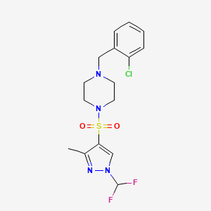 1-(2-chlorobenzyl)-4-{[1-(difluoromethyl)-3-methyl-1H-pyrazol-4-yl]sulfonyl}piperazine