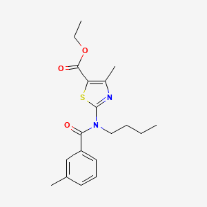 Ethyl 2-{butyl[(3-methylphenyl)carbonyl]amino}-4-methyl-1,3-thiazole-5-carboxylate