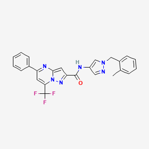 N-[1-(2-methylbenzyl)-1H-pyrazol-4-yl]-5-phenyl-7-(trifluoromethyl)pyrazolo[1,5-a]pyrimidine-2-carboxamide