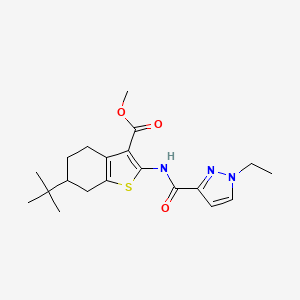 methyl 6-tert-butyl-2-{[(1-ethyl-1H-pyrazol-3-yl)carbonyl]amino}-4,5,6,7-tetrahydro-1-benzothiophene-3-carboxylate