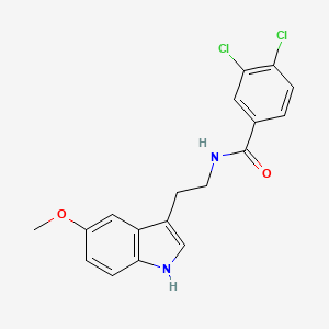 molecular formula C18H16Cl2N2O2 B10958552 3,4-dichloro-N-[2-(5-methoxy-1H-indol-3-yl)ethyl]benzamide 