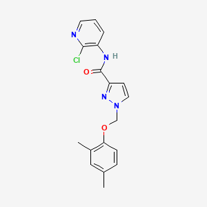 molecular formula C18H17ClN4O2 B10958558 N-(2-chloropyridin-3-yl)-1-[(2,4-dimethylphenoxy)methyl]-1H-pyrazole-3-carboxamide 