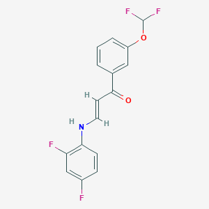 (2E)-1-[3-(difluoromethoxy)phenyl]-3-[(2,4-difluorophenyl)amino]prop-2-en-1-one