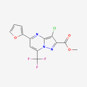 Methyl 3-chloro-5-(furan-2-yl)-7-(trifluoromethyl)pyrazolo[1,5-a]pyrimidine-2-carboxylate