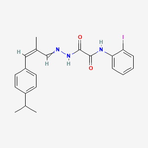 N-(2-iodophenyl)-2-(2-{(2Z)-2-methyl-3-[4-(propan-2-yl)phenyl]prop-2-en-1-ylidene}hydrazinyl)-2-oxoacetamide