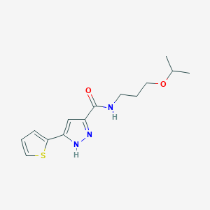 N-[3-(propan-2-yloxy)propyl]-5-(thiophen-2-yl)-1H-pyrazole-3-carboxamide