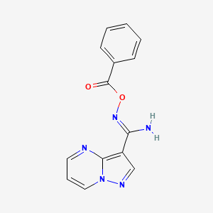 N'-[(phenylcarbonyl)oxy]pyrazolo[1,5-a]pyrimidine-3-carboximidamide