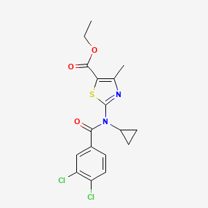 Ethyl 2-{cyclopropyl[(3,4-dichlorophenyl)carbonyl]amino}-4-methyl-1,3-thiazole-5-carboxylate