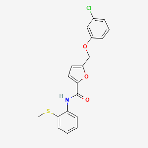 5-[(3-chlorophenoxy)methyl]-N-[2-(methylsulfanyl)phenyl]-2-furamide