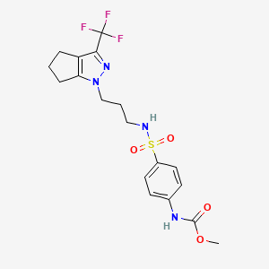 methyl [4-({3-[3-(trifluoromethyl)-5,6-dihydrocyclopenta[c]pyrazol-1(4H)-yl]propyl}sulfamoyl)phenyl]carbamate