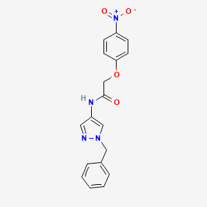 N-(1-benzyl-1H-pyrazol-4-yl)-2-(4-nitrophenoxy)acetamide