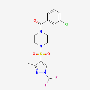 (3-chlorophenyl)(4-{[1-(difluoromethyl)-3-methyl-1H-pyrazol-4-yl]sulfonyl}piperazin-1-yl)methanone