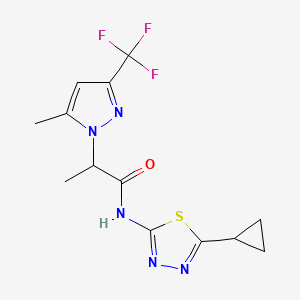 N-(5-cyclopropyl-1,3,4-thiadiazol-2-yl)-2-[5-methyl-3-(trifluoromethyl)-1H-pyrazol-1-yl]propanamide