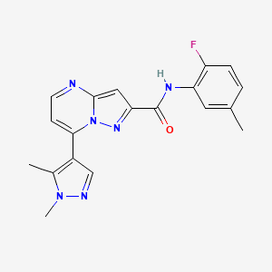 7-(1,5-dimethyl-1H-pyrazol-4-yl)-N-(2-fluoro-5-methylphenyl)pyrazolo[1,5-a]pyrimidine-2-carboxamide