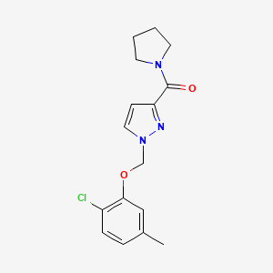 {1-[(2-chloro-5-methylphenoxy)methyl]-1H-pyrazol-3-yl}(pyrrolidin-1-yl)methanone