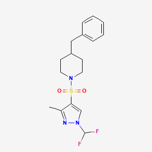 4-benzyl-1-{[1-(difluoromethyl)-3-methyl-1H-pyrazol-4-yl]sulfonyl}piperidine