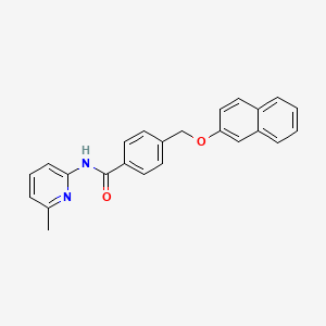 molecular formula C24H20N2O2 B10958757 N-(6-methylpyridin-2-yl)-4-[(naphthalen-2-yloxy)methyl]benzamide 