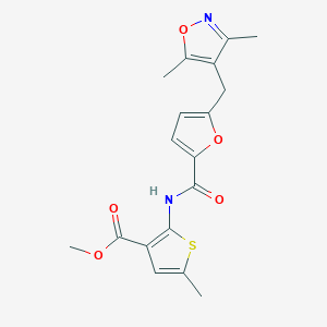 Methyl 2-[({5-[(3,5-dimethyl-1,2-oxazol-4-yl)methyl]furan-2-yl}carbonyl)amino]-5-methylthiophene-3-carboxylate