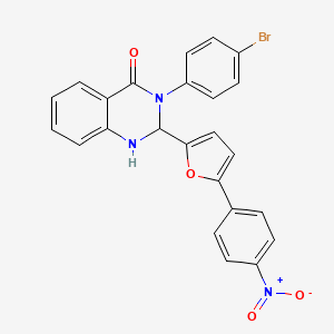 3-(4-bromophenyl)-2-[5-(4-nitrophenyl)furan-2-yl]-2,3-dihydroquinazolin-4(1H)-one