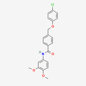 4-[(4-chlorophenoxy)methyl]-N-(3,4-dimethoxyphenyl)benzamide