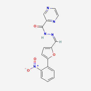 N'-{(Z)-[5-(2-nitrophenyl)furan-2-yl]methylidene}pyrazine-2-carbohydrazide