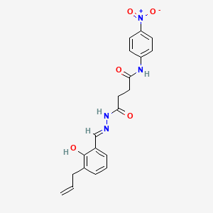 molecular formula C20H20N4O5 B10958835 4-{(2E)-2-[2-hydroxy-3-(prop-2-en-1-yl)benzylidene]hydrazinyl}-N-(4-nitrophenyl)-4-oxobutanamide 