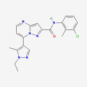 N-(3-chloro-2-methylphenyl)-7-(1-ethyl-5-methyl-1H-pyrazol-4-yl)pyrazolo[1,5-a]pyrimidine-2-carboxamide