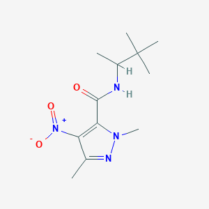 N-(3,3-dimethylbutan-2-yl)-1,3-dimethyl-4-nitro-1H-pyrazole-5-carboxamide