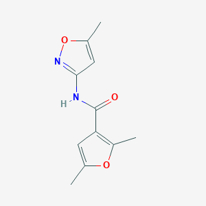 molecular formula C11H12N2O3 B10958865 2,5-dimethyl-N-(5-methyl-1,2-oxazol-3-yl)furan-3-carboxamide 