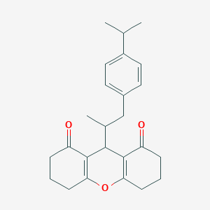 molecular formula C25H30O3 B10958906 9-[2-(4-Isopropyl-phenyl)-1-methyl-ethyl]-3,4,5,6,7,9-hexahydro-2H-xanthene-1,8-dione 