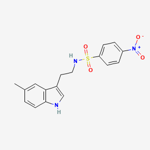 molecular formula C17H17N3O4S B10958914 N-[2-(5-methyl-1H-indol-3-yl)ethyl]-4-nitrobenzenesulfonamide 