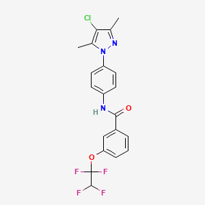 N-[4-(4-chloro-3,5-dimethyl-1H-pyrazol-1-yl)phenyl]-3-(1,1,2,2-tetrafluoroethoxy)benzamide