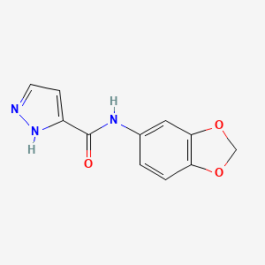 N-(1,3-benzodioxol-5-yl)-1H-pyrazole-3-carboxamide