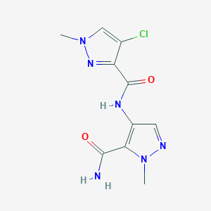 N-(5-carbamoyl-1-methyl-1H-pyrazol-4-yl)-4-chloro-1-methyl-1H-pyrazole-3-carboxamide