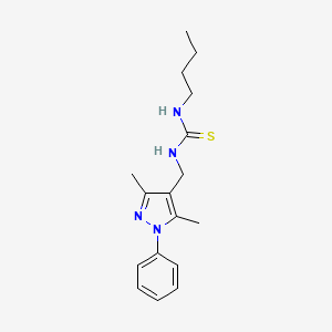 1-butyl-3-[(3,5-dimethyl-1-phenyl-1H-pyrazol-4-yl)methyl]thiourea