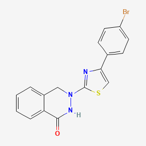 molecular formula C17H12BrN3OS B10958984 3-[4-(4-bromophenyl)-1,3-thiazol-2-yl]-3,4-dihydrophthalazin-1(2H)-one 