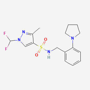 1-(difluoromethyl)-3-methyl-N-[2-(pyrrolidin-1-yl)benzyl]-1H-pyrazole-4-sulfonamide