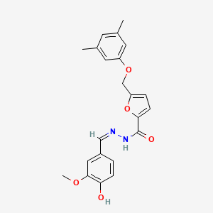 molecular formula C22H22N2O5 B10959046 5-[(3,5-dimethylphenoxy)methyl]-N'-[(Z)-(4-hydroxy-3-methoxyphenyl)methylidene]furan-2-carbohydrazide 