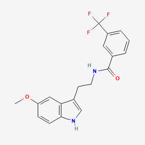 molecular formula C19H17F3N2O2 B10959054 N-[2-(5-methoxy-1H-indol-3-yl)ethyl]-3-(trifluoromethyl)benzamide 