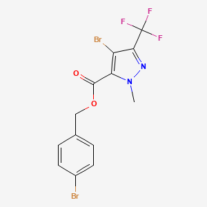 4-bromobenzyl 4-bromo-1-methyl-3-(trifluoromethyl)-1H-pyrazole-5-carboxylate